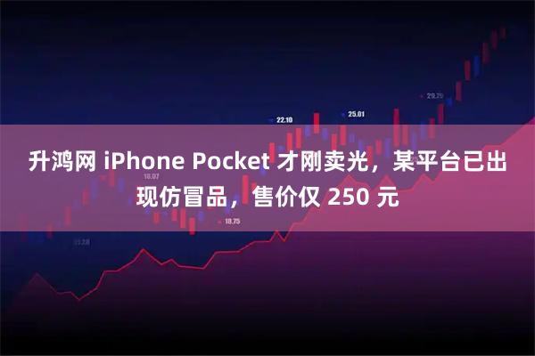 升鸿网 iPhone Pocket 才刚卖光，某平台已出现仿冒品，售价仅 250 元